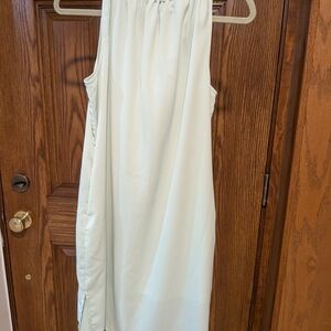 Prologue Shift Dress High Neck Sleeveless Tie Back Draped Flowy Size S